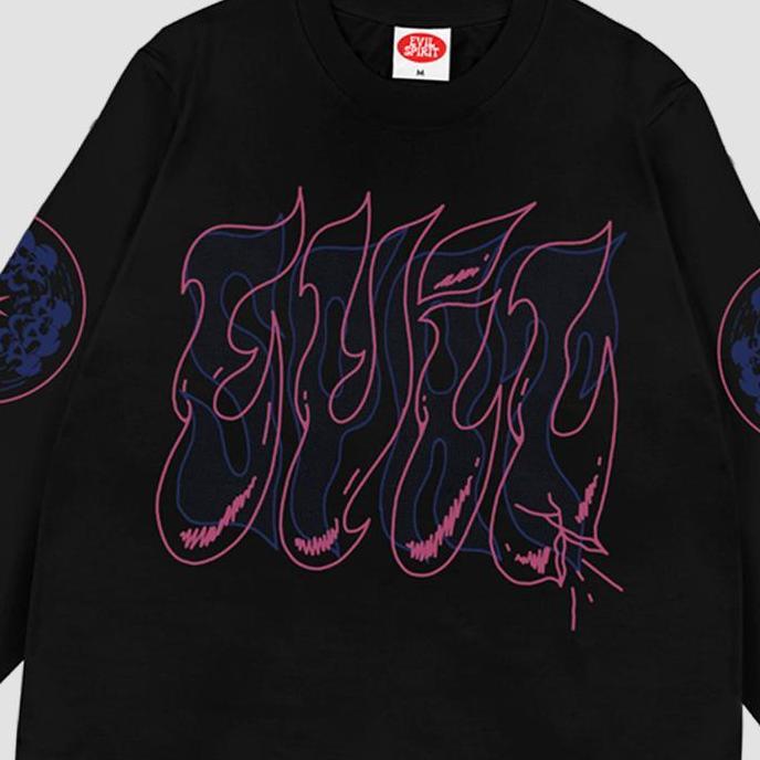 EVILSPIRIT LONGSLEEVE - EVOLET BLACK