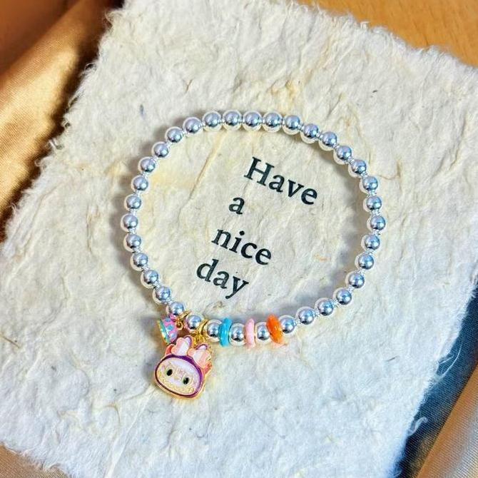 Acckita- Gelang Perak Sterling S925, Gelang Lucu, Cocok Untuk Hadiah Ulang Tahun Anak Perempuan, Gel