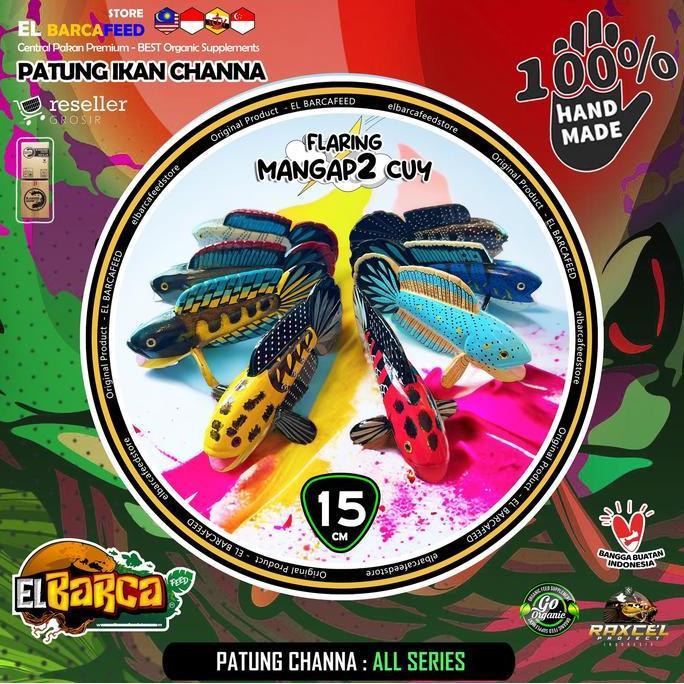 Fishtoday- Paket Pakan Channa Maru Ys Red Push Batik Up Warna Red Yellow Up Mata Merah Free Sticker 