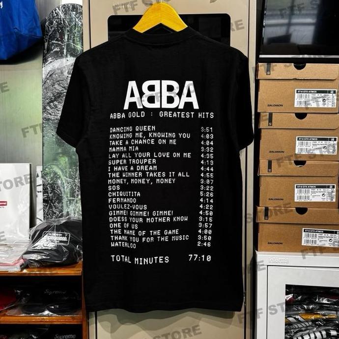 ABBA - GOLD : GREATEST HITS TSHIRT BLACK