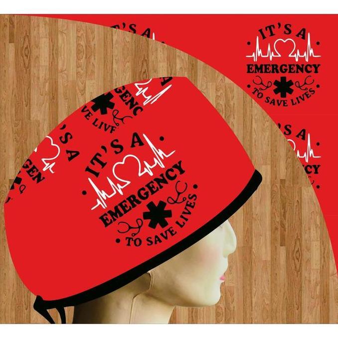 Head Cap Dokter Emergency Merah