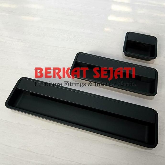 HANDLE TARIKAN TANAM 37 BLACK / HITAM PINTU SLIDING GESER LEMARI LACI