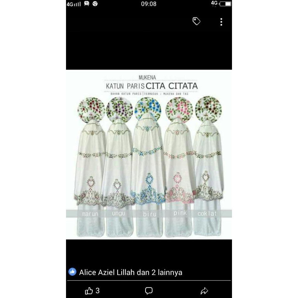 Mukena Sutra Velvet Cita Citata