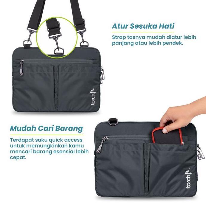 Tampilgayar- Torch Tas Selempang Laptop Anti Air - Sling Bag Laptop Slevee Gwangju