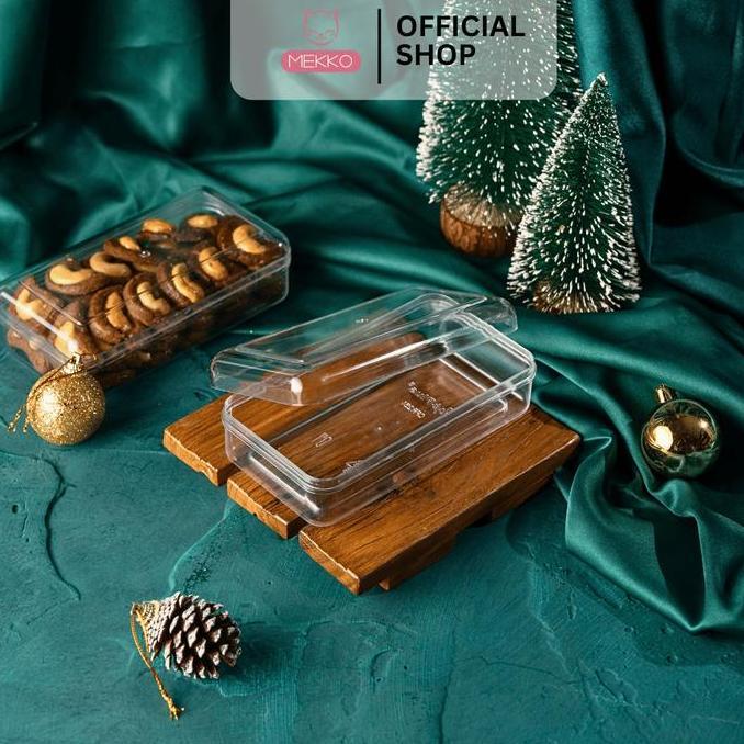 TopPlus [ISI 24PCS] Toples Premium Kue Kering Segi Panjang 250gr - Toples Kue Putri Salju/Kastengel/
