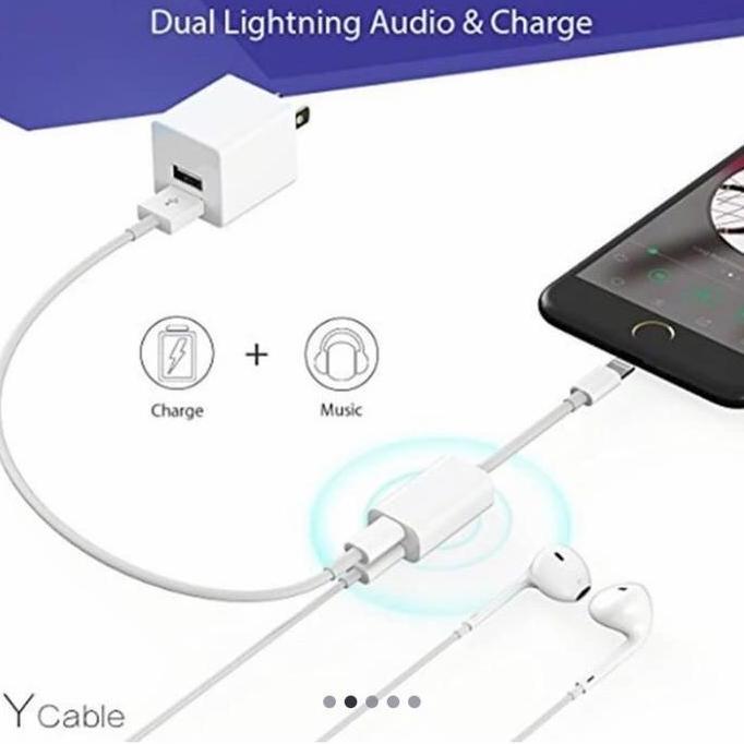 Bst Ready Converter Iphone 7 8 X Lightning To Double Lightning Y Cable Best Seller