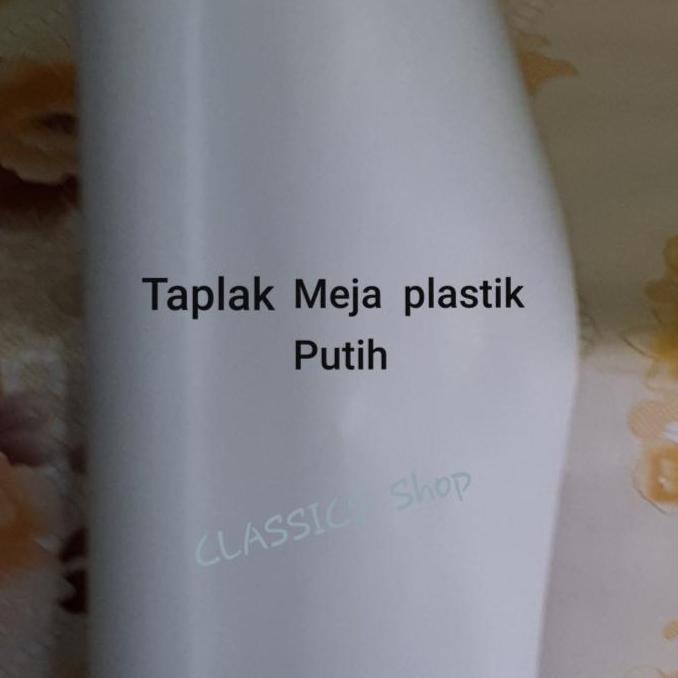 Best Promo, Taplak Meja Plastik Putih Polos Meteran