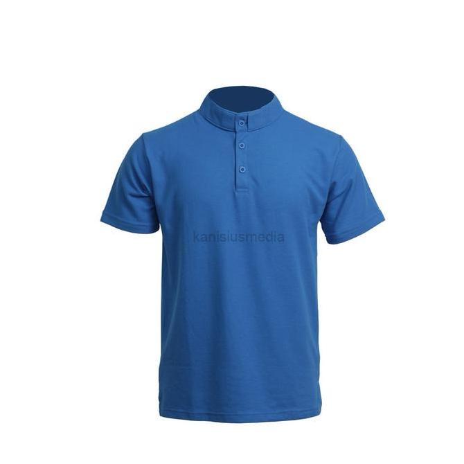 Kaos Polo Kolar Biru Turkis L