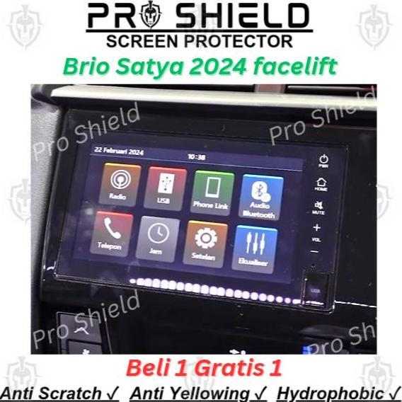 Anti Gores Head Unit Brio Satya 2024 Facelift Terbaru