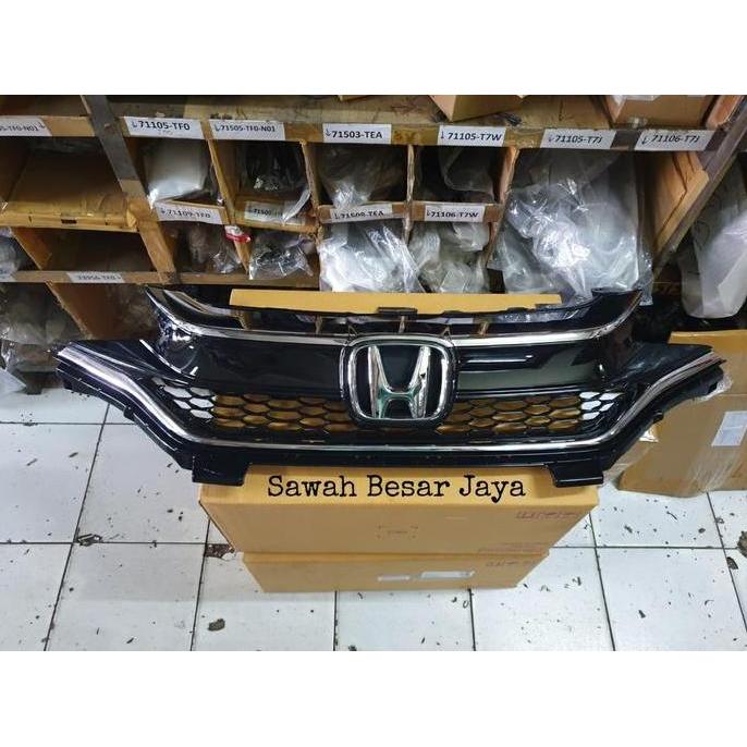 Base Grille List Garnish Chrome Grill Gril & Emblem H Depan Set Komplit Honda Jazz Rs Gk5 Facelift 2