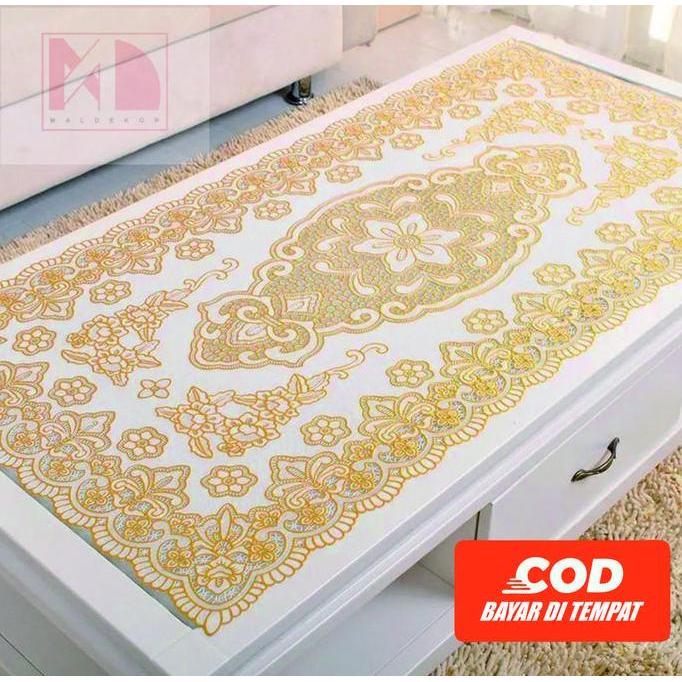Parling Laris! Taplak Meja Ruang Tamu Pvc Mewah Sultan Bergaya Elegan Dengan Banyak Motif Taplak Mej