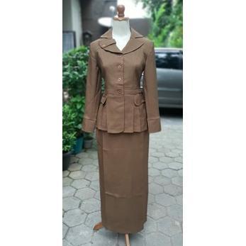 Gratong Blezer Kheki Tua Wanita Seragam Pdh,Asn,Guru,Seragam Pemda Aceh Baju Dinas Pemda Gelap Wanit
