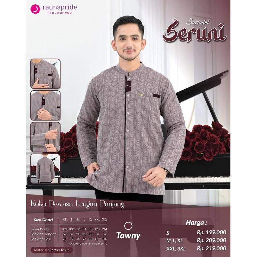 Hot Sale, Sarimbit Rauna Terbaru 2025 - Sarimbit Rauna Seruni Tawny - Baju Keluarga - Baju Couple - 