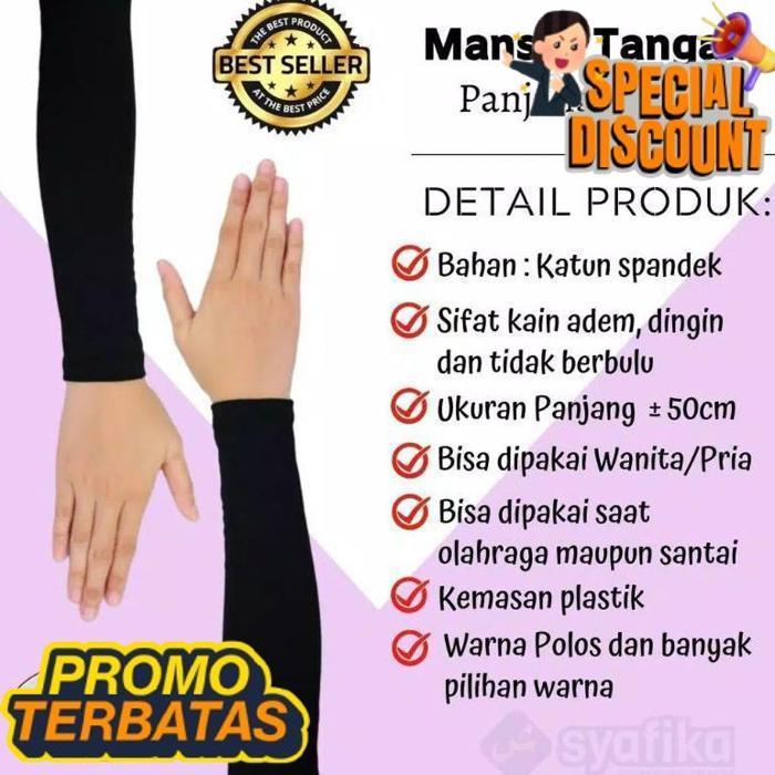 Hanya Hari Ini Manset Tangan Panjang 50 Cm Wanita / Deker Tangan Pria Bahan Kaos Adem Dan Nyaman Dr-