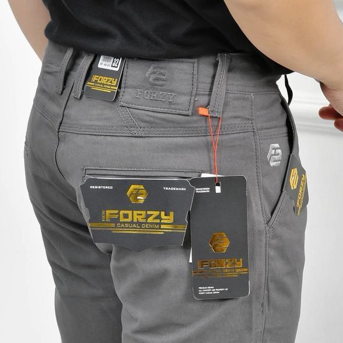 Boyboying- Celana Panjang Pria Forzy Casual Model Reguler Fit Standar Kain Kanvas Tebal