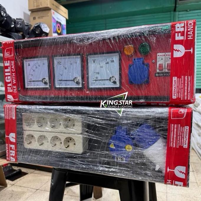 Promo Panel Listrik 1 Phase 30 Kva MAX 40 kva Genset Tegangan Amperemeter Voltmeter Hz Meter Arus Di