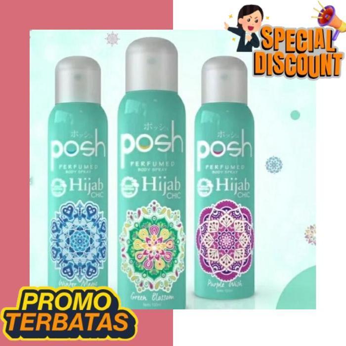 Top Today Posh Hijab Body Spray Parfum Posh Girl Woman Green Blossom Purple Wish / Posh Girl Woman B