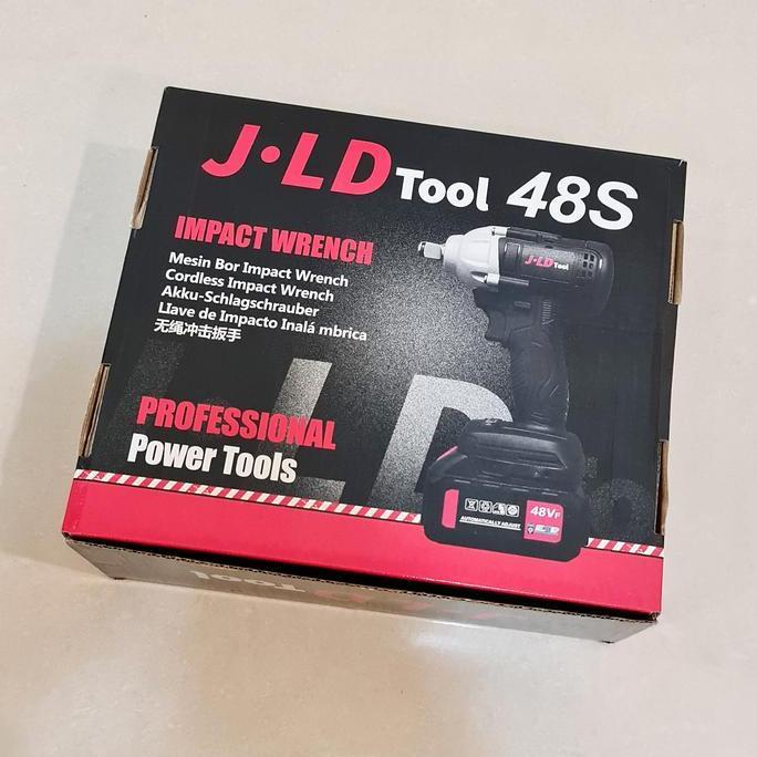 Promo Impact Wrench JLD - Mesin Cordless Impact Wrench 48volt 350nm Set Diskon