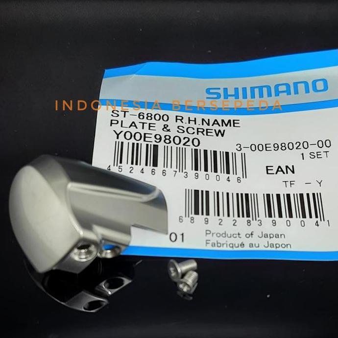 Shimano ST-6800 Name Plate Right Left Screw - Name Plate 6800 Ultegra