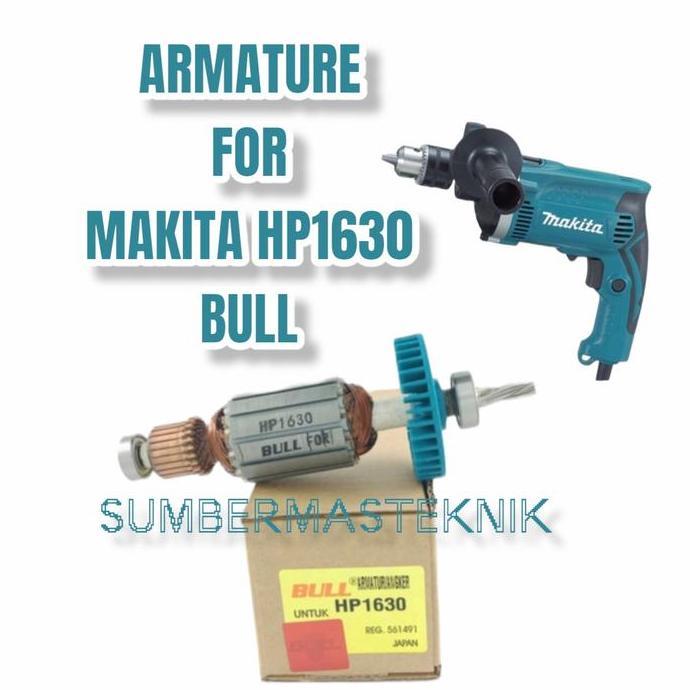 Promo ARMATURE BOR MAKITA HP1630 HP1631 ANGKER MESIN BOR MAKITA HP 1630 BULL Diskon