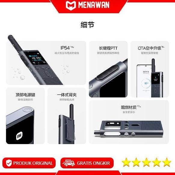 Promo Xiaomi Mijia Smart Walkie Talkie 1S/2S Ht Radio Intercom Original