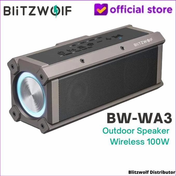 Jdg- Blitzwolf Bw Wa3 Outdoor Speaker 100W Bluetooth Wireless Deep Bass Rgb Tws