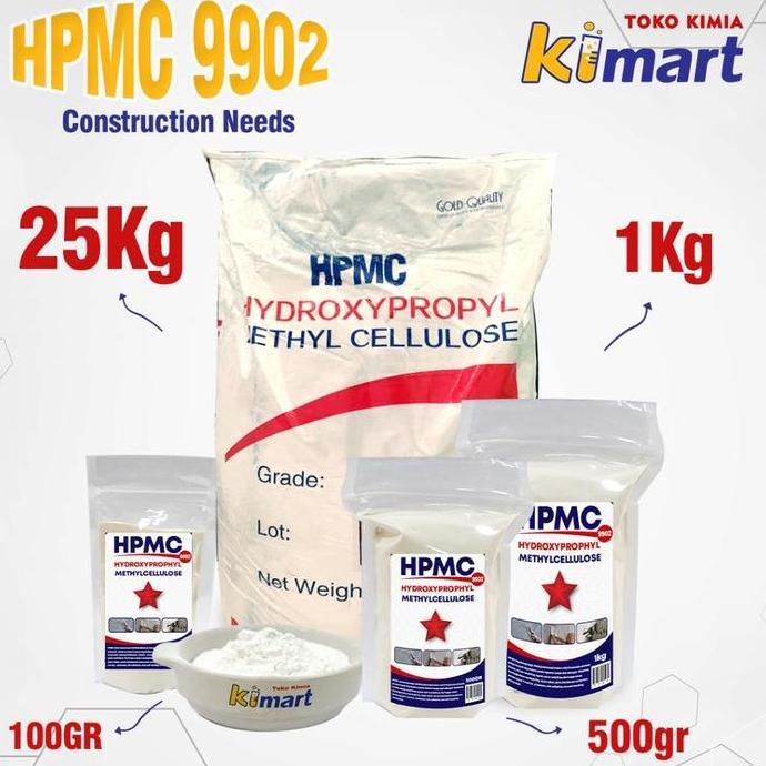 HPMC untuk Plester Semen Hydroxypropyl Methylcellulose Tile Adhesive 1KG 500GR 100GR