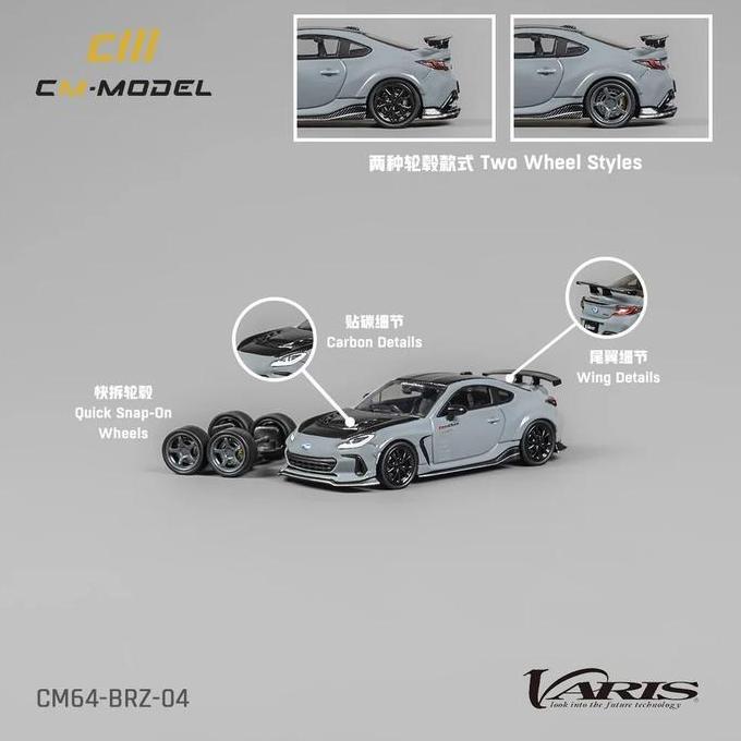 CM64-BRZ-04 -  CM MODEL 1/64 Subaru BRZ Varis BRZ ARISING-1 Gray