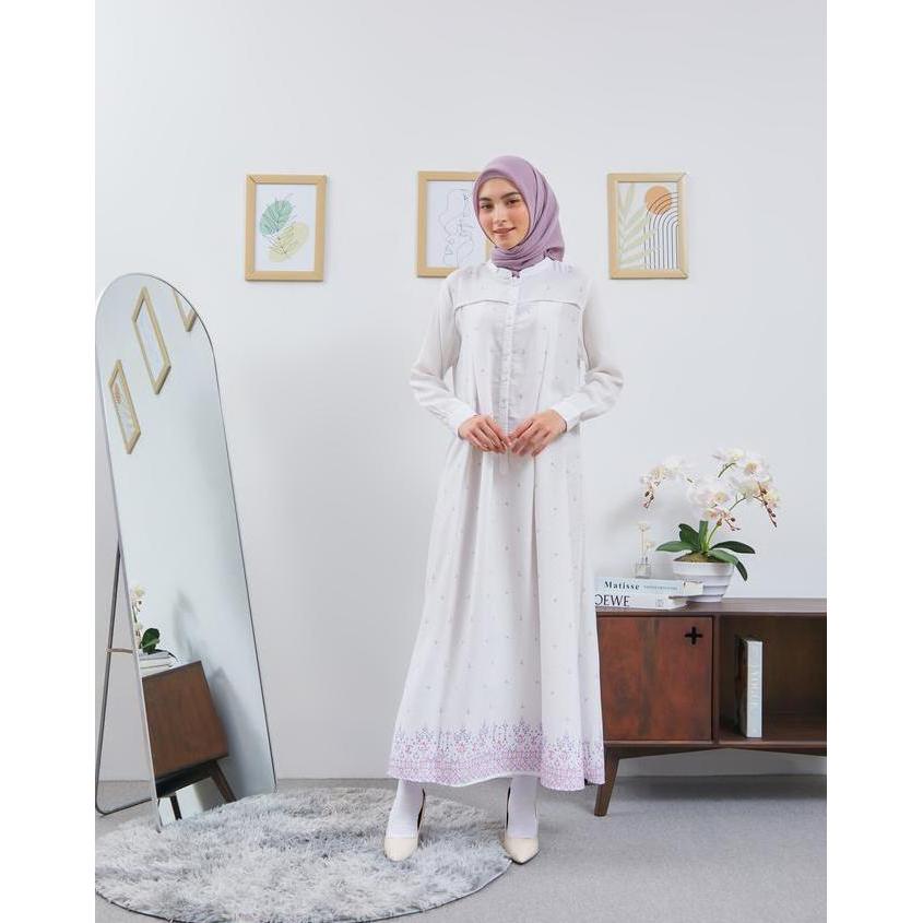 Geranium Long Dress Blooming Summer Series - Baju Muslim Gamis Wanita Cantik Untuk Kondangan