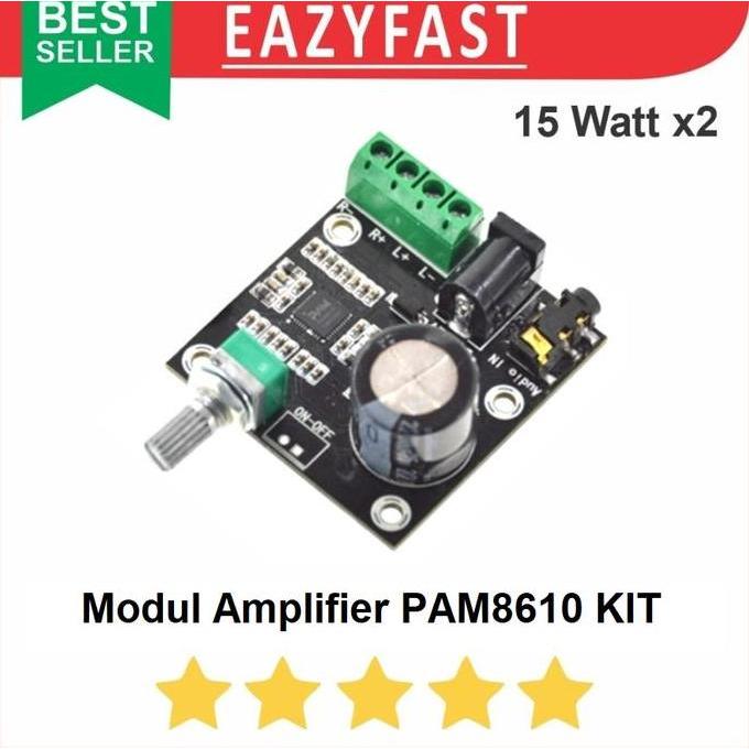 Jdg- Kit Modul Ampli Mini 15W Pam8610 Amplifier Hifi Stereo Pam 8610 Volume