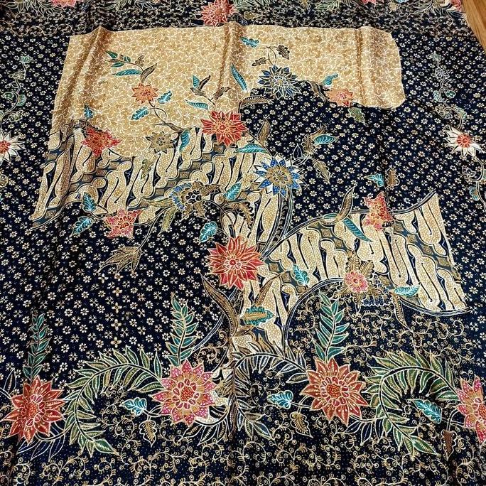 kain batik tulis asli sutra atbm motif pola kemeja warna alami tanahan