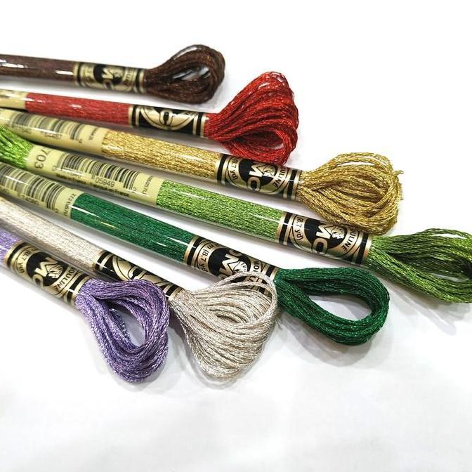 Lansungkirim- Dmc Benang Sulam Metallic Effect Isi 5 Pcs
