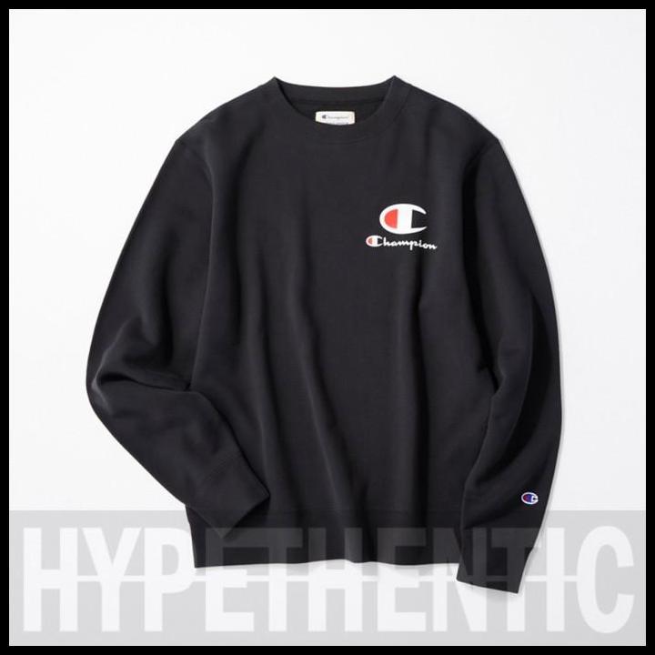 Promo Champion Sweatshirt C Script Crewneck White Original / Sweater Putih