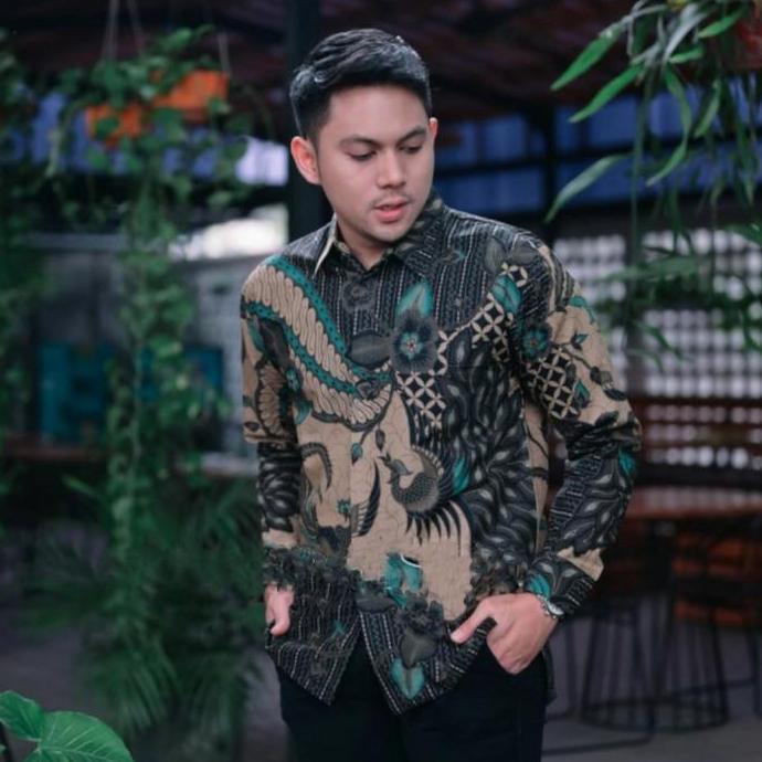 Batik pria modern lengan panjang Lapis puring reguler RB19
