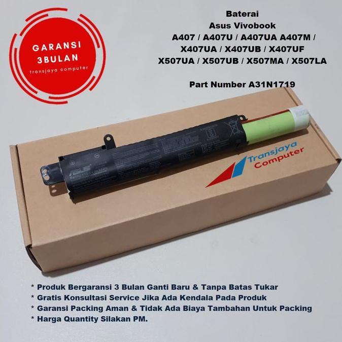 TERBARU - Baterai Laptop Asus A407 A407U A407UA A407M A407MA
