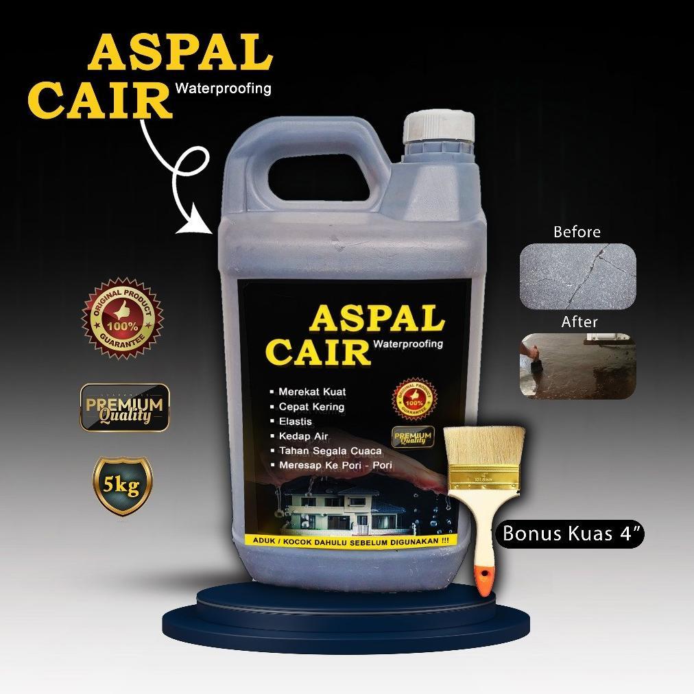 TERLARIS Aspal Cair Waterproof Cat Pelapis Anti Bocor Asphalt Emulsion 5kg
