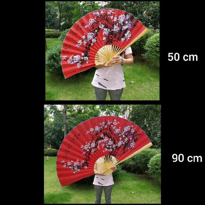 /////] Kipas Cina Dekorasi Jumbo Kipas Lukisan Imlek Kipas Lukis Besar