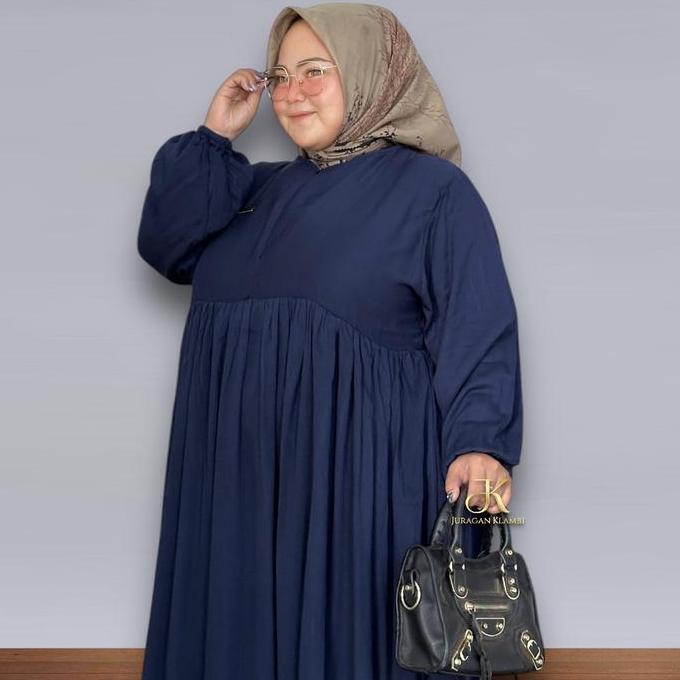 Regreg- Gamis Super Jumbo Ld 130 Ld 140 Ld 150 Bb 80-140Kg++ Bahan Rayon Twill Nyaman Dan Adem Free 