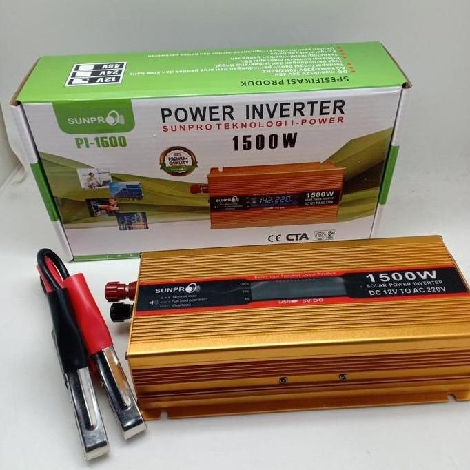 Terlaris, Power Inverter Led Sunpro Pi-1500 | Inverter Dc Ke Ac 1500W Merk Sunpro Power Inverter Bag