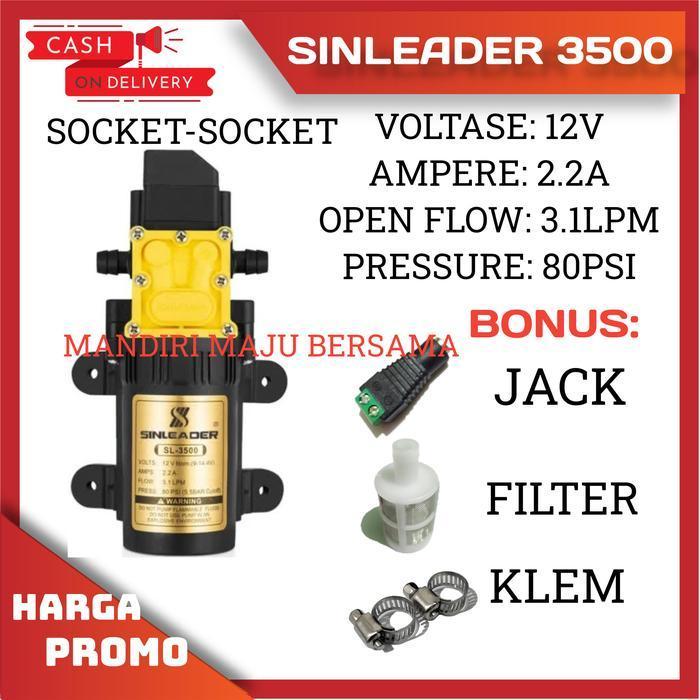 Dinamo Pompa Dc 12V Sinleader 80 Psi / Pompa Sprayer / Pompa Air Dc Original Dan Terpercaya