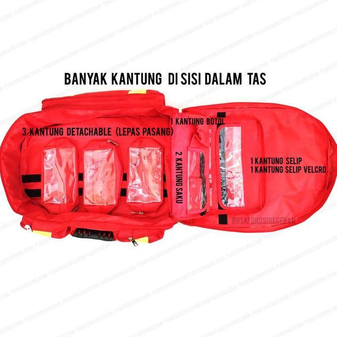 Produk Unggulan] Ransel Jumbo Tas Perlengkapan Medis P3K Bidan Kit UKS Kit HomeCare PMI
