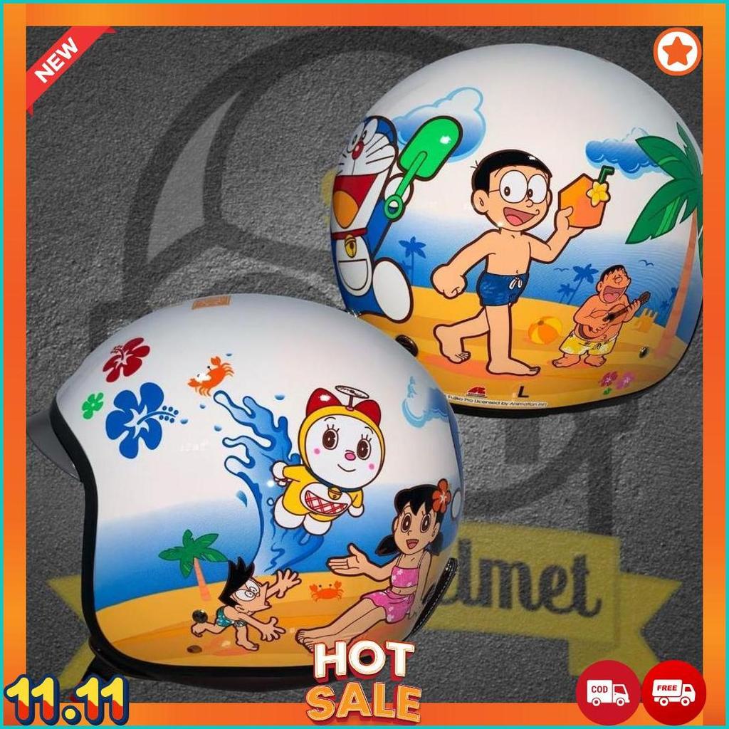 Helm Mds Magnum Mds Retro Mds Bogo Doraemon Original [H2]