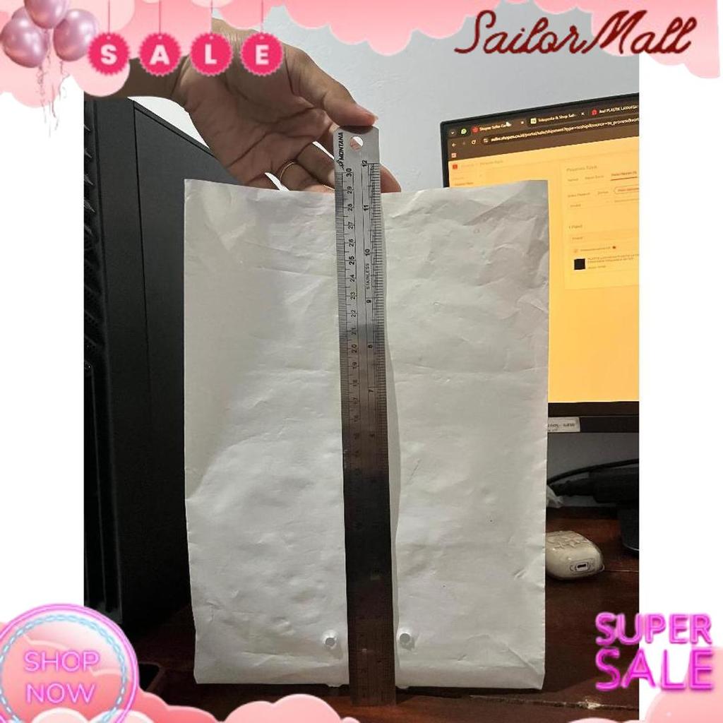 Polybag Putih 40 x 40 Isi 50 Lembar - Polybag Putih / Putih-Hitam New
