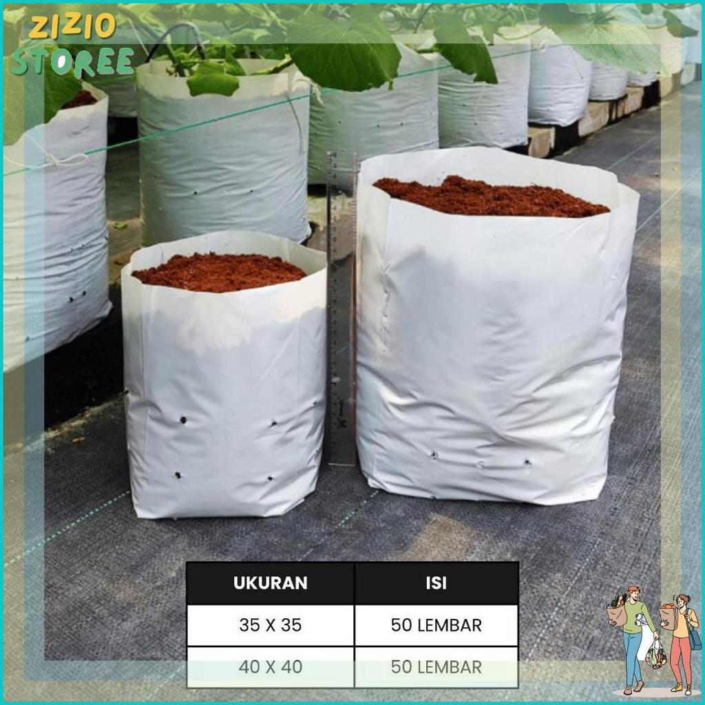Polybag Putih 40 x 40 Isi 50 Lembar - Polybag Melon HARGA GROSIR Bigpromo