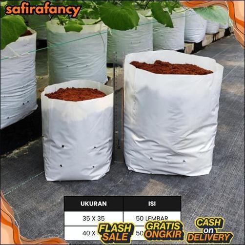 Polybag Putih 40 x 40 Isi 50 Lembar - Polybag Melon HARGA GROSIR Termurah