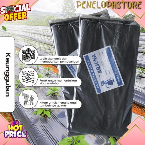 Plastik Mulsa Kemasan Hitam Perak Lebar 80 / 100 / 120 / 160 / 200 Kemasan 1 kg Top Seller