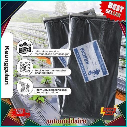 Plastik Mulsa Kemasan Hitam Perak Lebar 80 / 100 / 120 / 160 / 200 Kemasan 1 kg Grosir