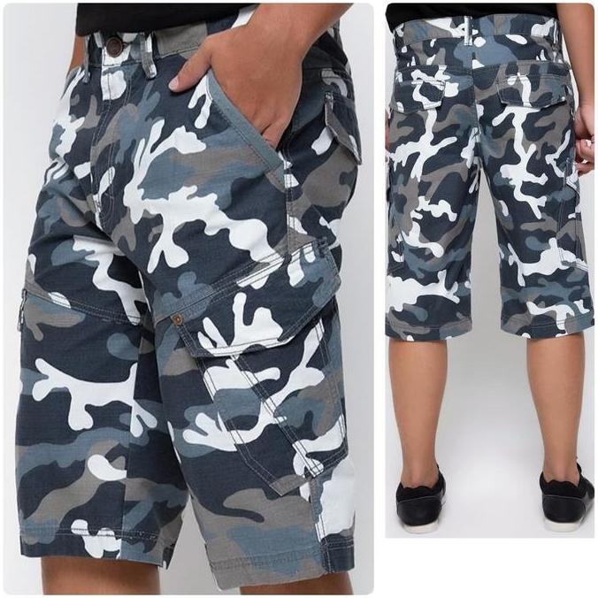 Celana Pendek Cargo Army Emba Grey