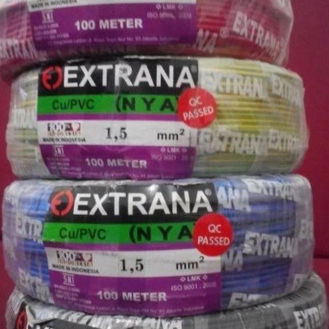Promo Kabel NYA 1,5 mm Extrana 100m Kabel Listrik Kawat NYA 1.5 mm Extrana Diskon
