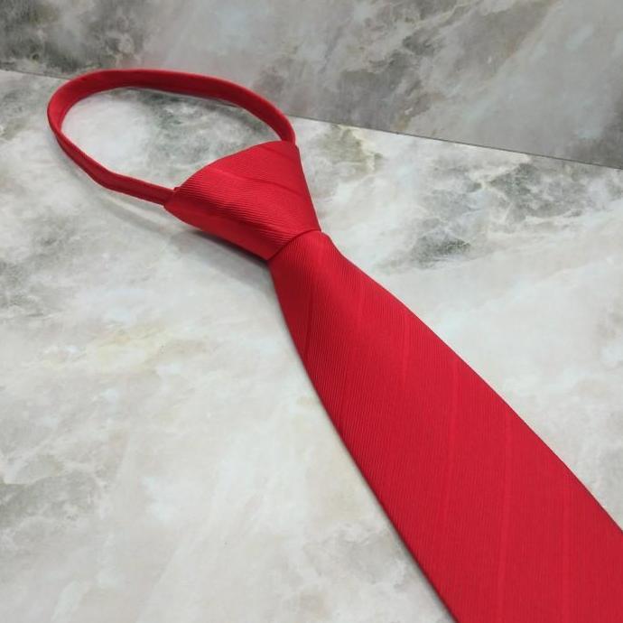 DASI MERAH POLOS DASI MERAH DASI PRIA SIAP PAKAI DASI FORMAL -